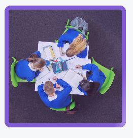 Children preparing for the 11+ exam in a small group session